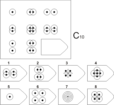 прогрессивные матрицы Равена, серия C, карточка 10